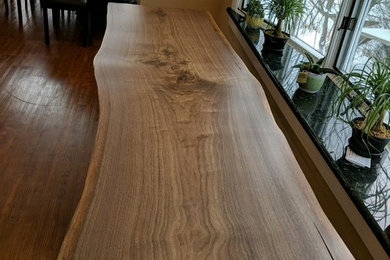 Inspiration for a rustic dining room remodel in Chicago