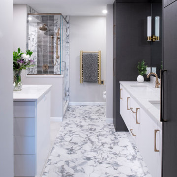 Uptown Condo Owner's Suite Bathroom & Closet | Mpls, MN | Sawhill