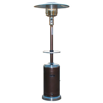 Propane Patio Heater, 48,000 BTU Commercial Heat, Adjustable Table Wheel,Bronze