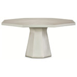 AICO/Michael Amini - AICO Michael Amini Lanterna Octagonal Dining Table - Define the lines of your home with the Lanterna Octagonal Dining Table! With this piece, it's easy to curate the contemporary style your home evokes with beautifully bookmatched veneer, a soft Silver Mist Finish, and an eye-catching geometric pedestal.