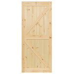 Kimberly Bay - Barn Door Kimberly Bay K-Rail Unfinished Solid Pine, 83.5"x36"x1.375" - Add more space a unique design to your room with our classic Knotty Pine K-Bar Designed barn doors. Doors are unfinished and ready to be painted or stained to fit your design. Doors are predrilled to fit our hardware (not included).