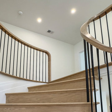 Project #144 | Slightly Curved Transitional Staircase