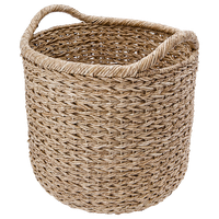 Extra Large Handwoven Decorative Storage Basket, Twisted Sea Grass