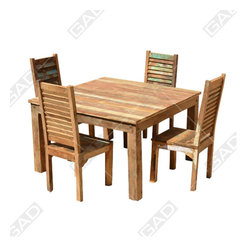 WOODEN 4 SEATER DINING TABLE SET - Furniture