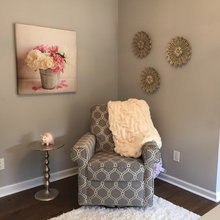 grey walls wood floors