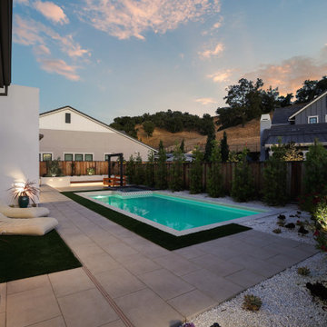 Backyard Transformation with Pool, BBQ & Volleyball Court