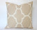 Kravet Riad Tan and Cream Pillow Geometric Pillow Cover