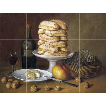 Tile Mural, Still Life With Biscuits Ceramic Matte