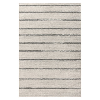 Strata Stripe Grey Bath Rug