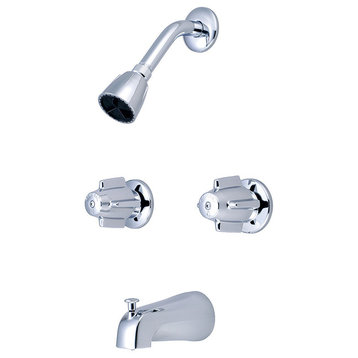 Central Brass Two Handle Tub & Shower Set