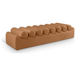 Meridian Furniture - Rumble Upholstered Bench, Cognac, 72" W x 22" D x 16.5" H, Vegan Leather - Indulge in the allure of the Cognac Vegan Leather Rumble Bench by Meridian Furniture. Its captivating design and luxurious Cognac Vegan Leather elevate any space with effortless elegance. Crafted with precision and durability in mind, this stunning piece becomes the focal point of gatherings, fostering moments of connection and warmth. Embrace sophistication and style with the Rumble Bench, a testament to exquisite taste and timeless beauty.