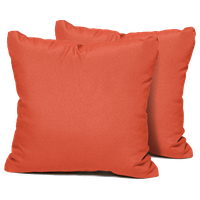 Tangerine Outdoor Throw Pillows Square, Set of 2