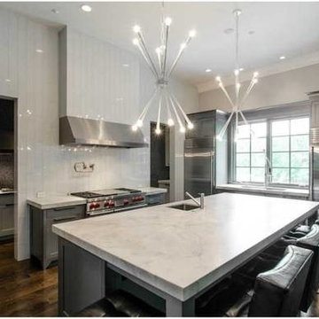 Honed Calacatta Marble Kitchen