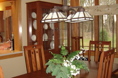 Inspiration for a craftsman dining room remodel in Other