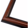 Rounded Walnut/Black Picture Frame, Solid Wood, 5"x7"