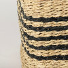 Cullen Brown & Black Twisted Seagrass Square Baskets (Set of 3)