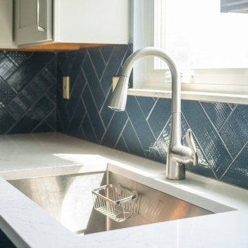 Stunning Transitional Hybrid Kitchen Remodel Done in a Two-Tone Color