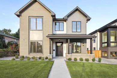 Example of a minimalist exterior home design in Denver