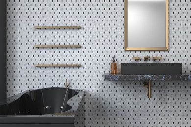 Bathroom - modern bathroom idea in Orange County