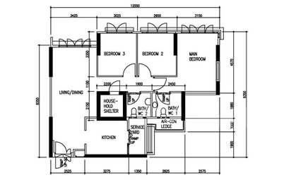 4-Room BTO Flat: 1 Floor Plan, 3 Different Looks