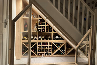 Design ideas for a contemporary wine cellar in Oxfordshire.