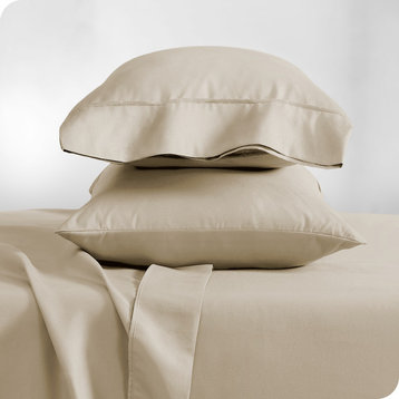 Bare Home Microfiber Pillowcases - Set of 2, Sand, Standard