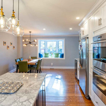 Navy Blue Island Kitchen