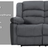 Callan Contemporary Microfiber Recliner Sofa, Gray