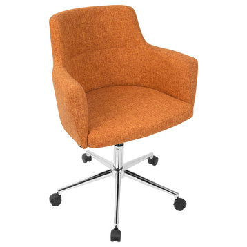 LumiSource Andrew Adjustable Office Chair, Citrus Green, Orange