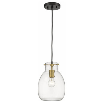 1 Light Mini Pendant in Craftsman Industrial Style - 8 Inches Wide by 11.5