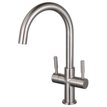 Fauceture LS8298DL Concord Two-Handle Vessel Faucet, Brushed Nickel
