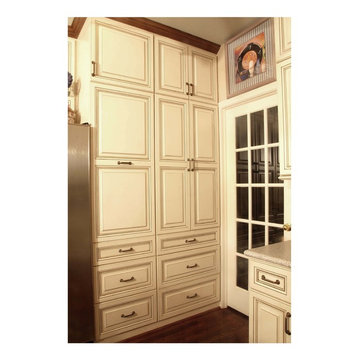 Traditional White Kitchen with Contrast Island and Silestone in Gaithersburg, MD