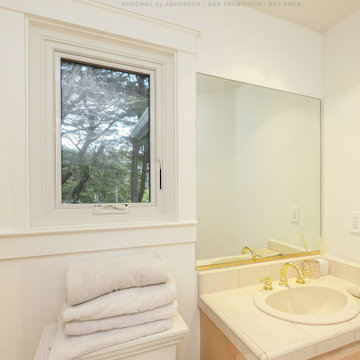New Casement Window in Pretty Bathroom - Renewal by Andersen San Francisco Bay A