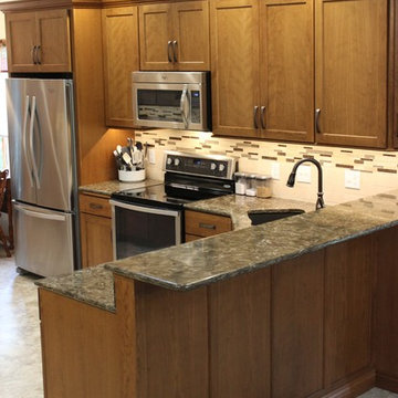 Erie, IL- Cherry Compliments Oak in a Remodeled Kitchen