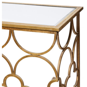 Glam Gold Metal Console Table 67050