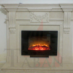 Electrical Fireplace With Marble Frame - Indoor Fireplaces