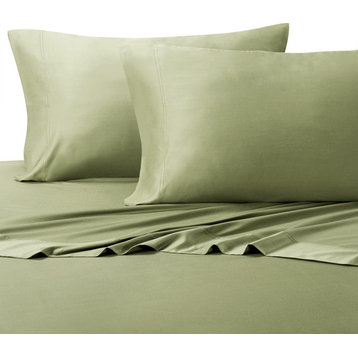 2PC 100% Bamboo Viscose Pillowcases Set, Sage, Standard