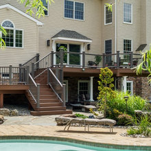 Screen porch and multi-level deck