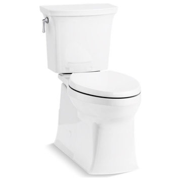 Kohler Corbelle 2-Piece Elongated 1.28Gpf Chair Height Toilet, White