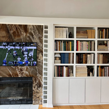 Custom wall units and bookcase