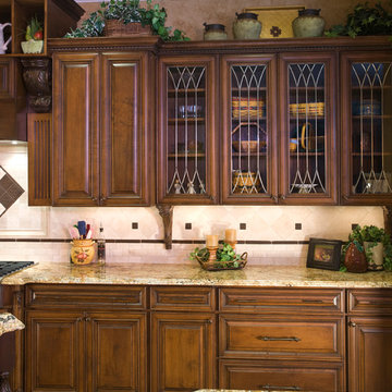 Traditional Kitchen with Beautiful Dark Custom Cabinets