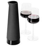 Magisso - Carafe - The Magisso Carafe is perfect for everyday use and great for entertaining in style. To cool the carafe, simply soak it in cold water for 60 seconds. As the water evaporates, it naturally cools the item and keeps contents cool for up to 4 hours. The longer the item sits in the open air the cooler it becomes. To personalize, use chalk to create your very own design or write a message on the side of the matte black exterior. Add your favorite beverage & enjoy!