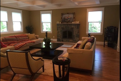 Family Room Before and After-McLean House
