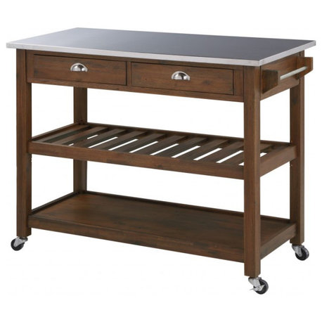 Sonoma Kitchen Cart, Chestnut Wire-Brush