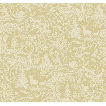 Alrick Mustard Forest Venture Wallpaper Sample