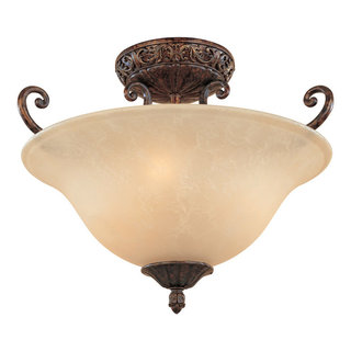 Amherst Semi-Flush, Burnt Umber - Victorian - Flush-mount Ceiling ...