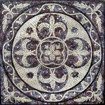 Mozaico - Fleur de Lis Marble Mosaic - Lyla II, 35"x35" - Create a chic backsplash for your kitchen or a stylish focal point in your bath with the Lyla II Fleur de Lis marble mosaic square. Showcasing a  Fleur de Lis design, this marble mosaic comes with a mesh backing for ease of installation for walls, countertops and flooring.