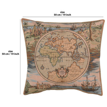 Map of the World Europe Asia Africa European Cushion Cover