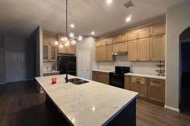 Minimalist kitchen photo in Houston