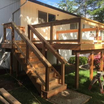 Oak Grove Deck Addition During Construction - Note Window Present